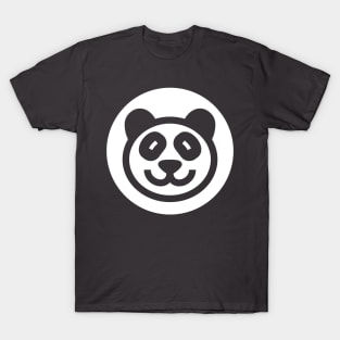 Cute Panda Icon in white T-Shirt